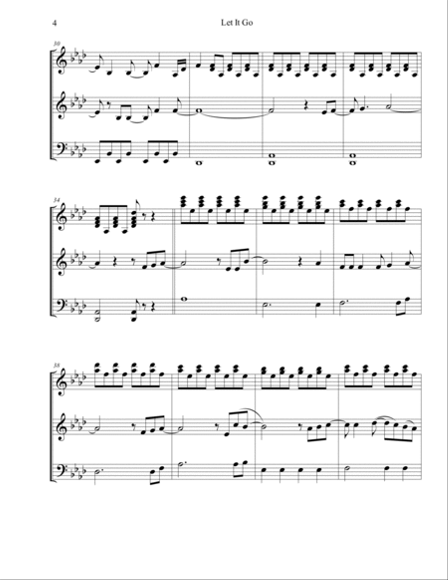 Let It Go Organ Solo scores gallery preview page 4