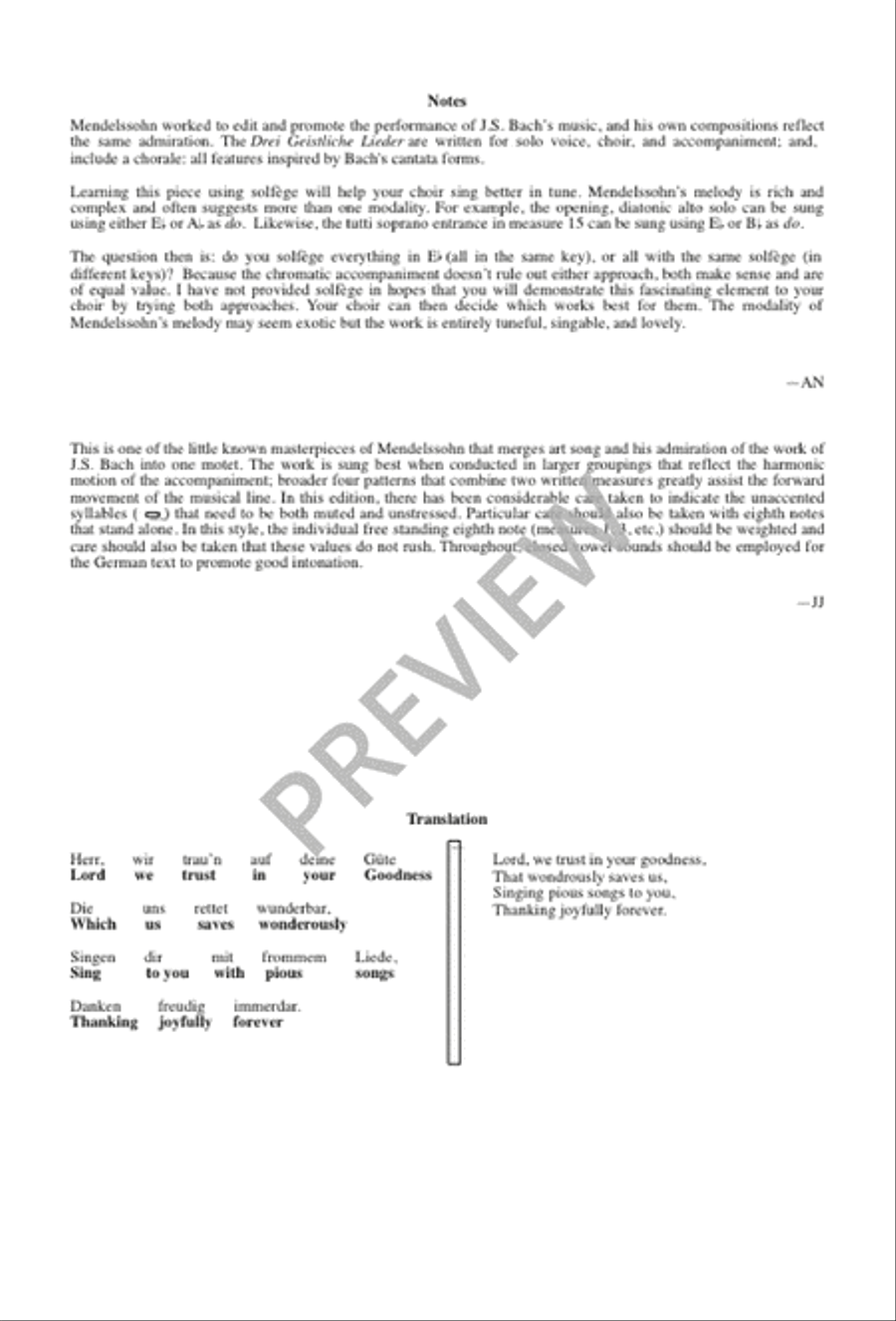 Herr, wir trau'n auf deine Güte 4-Part scores gallery preview page 2