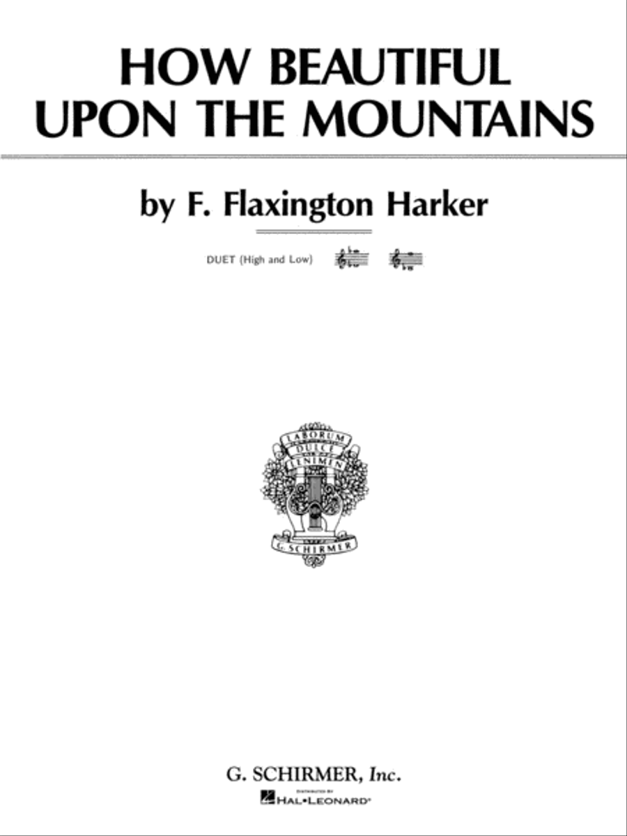 How Beautiful Upon the Mountains Organ Accompaniment scores gallery preview page 1