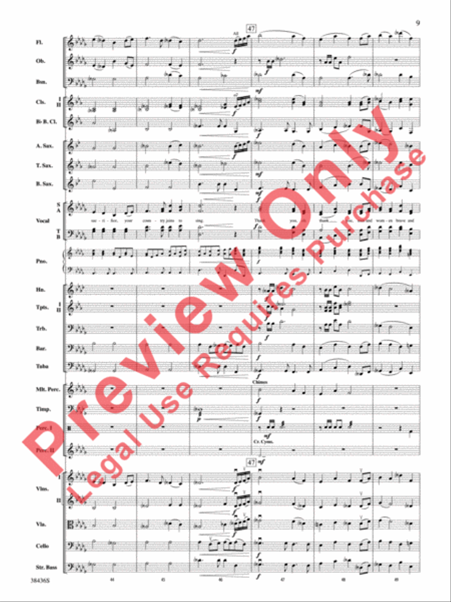 Thank You, Soldiers Full Orchestra scores gallery preview page 10