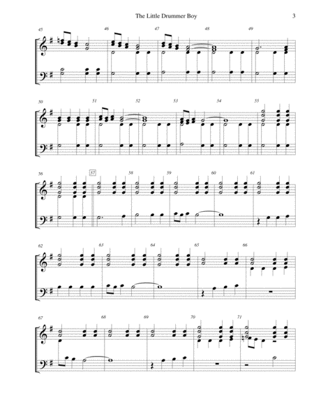 The Little Drummer Boy - for 2-octave handbell choir image number null