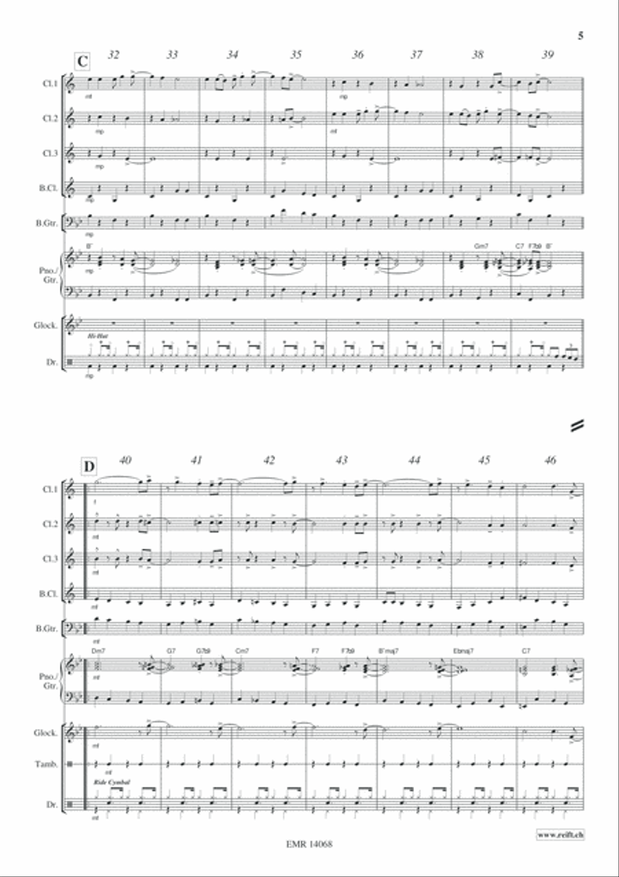 Christmas Glory Clarinet Quartet scores gallery preview page 6