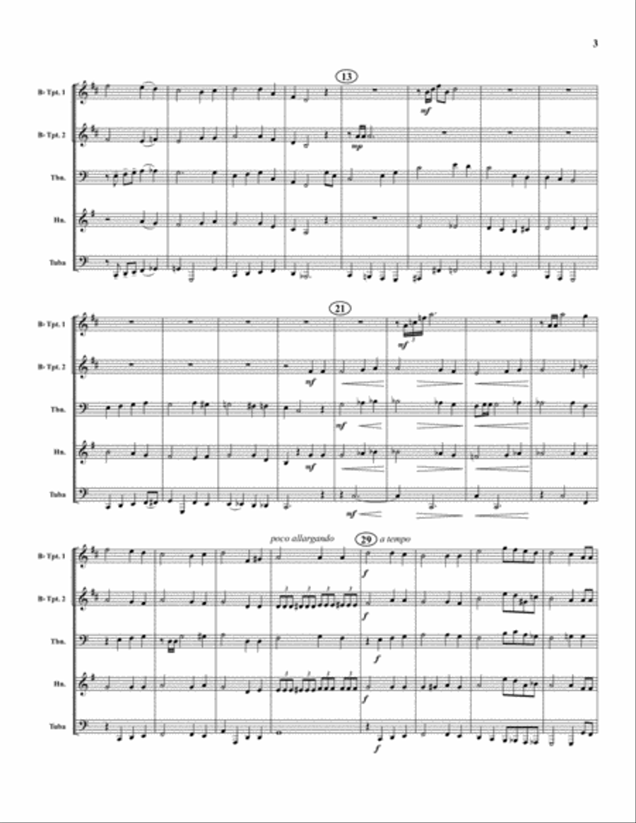 Star Spangled Banner Star Spangled Banner Brass Quintet scores gallery preview page 3