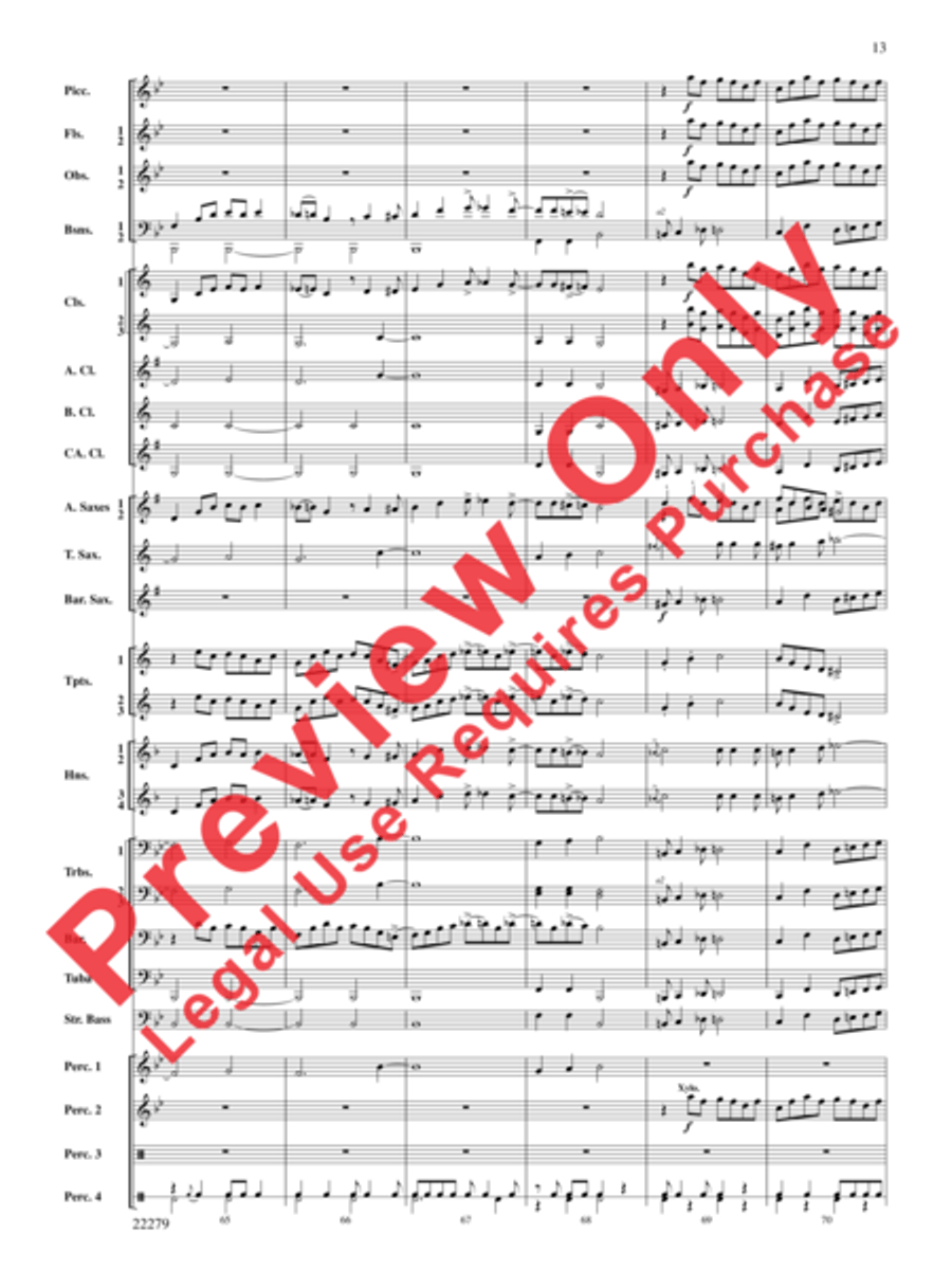 Bayou Breakdown Concert Band scores gallery preview page 14