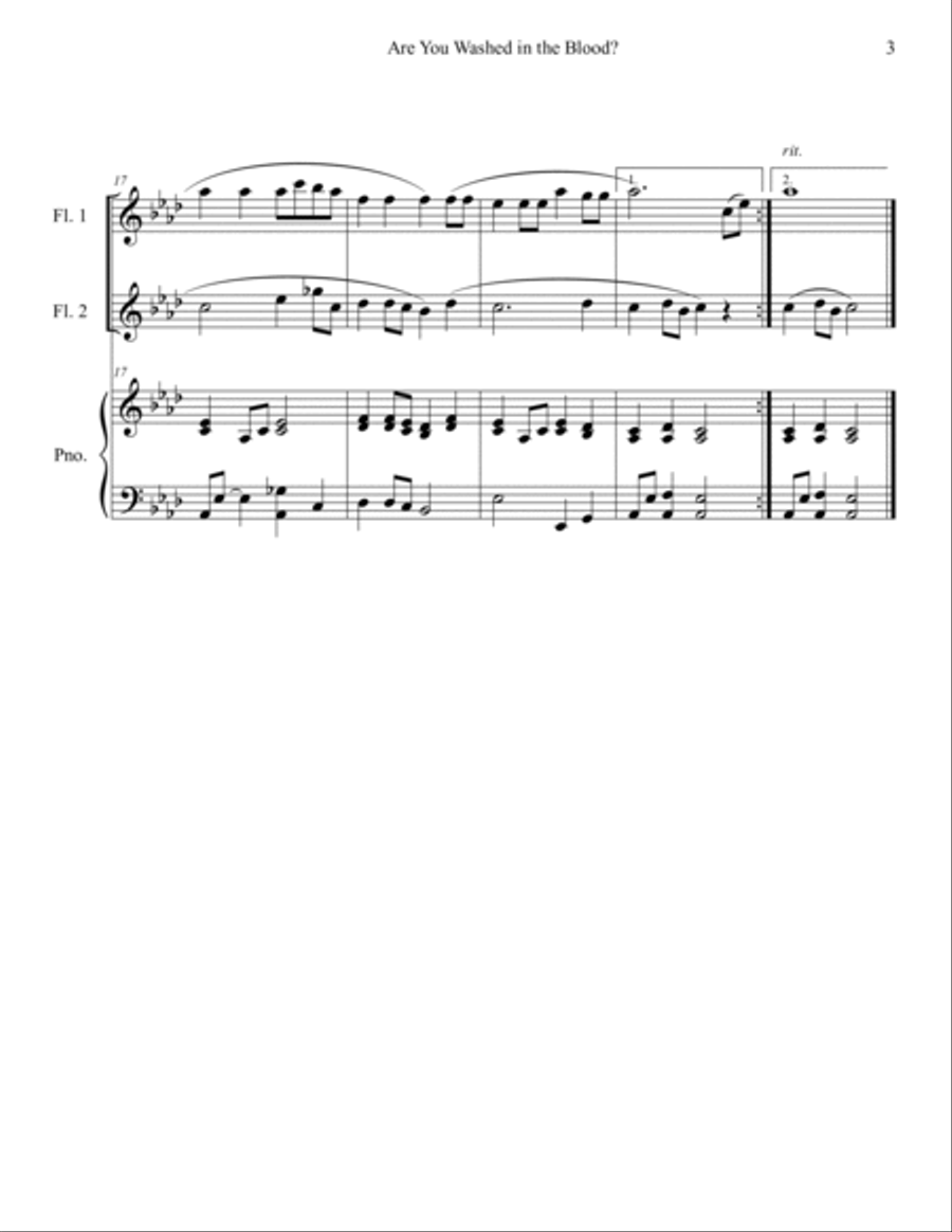 10 Easter Duets for 2 Flutes and Piano - Volume 2 Flute Duet scores gallery preview page 6