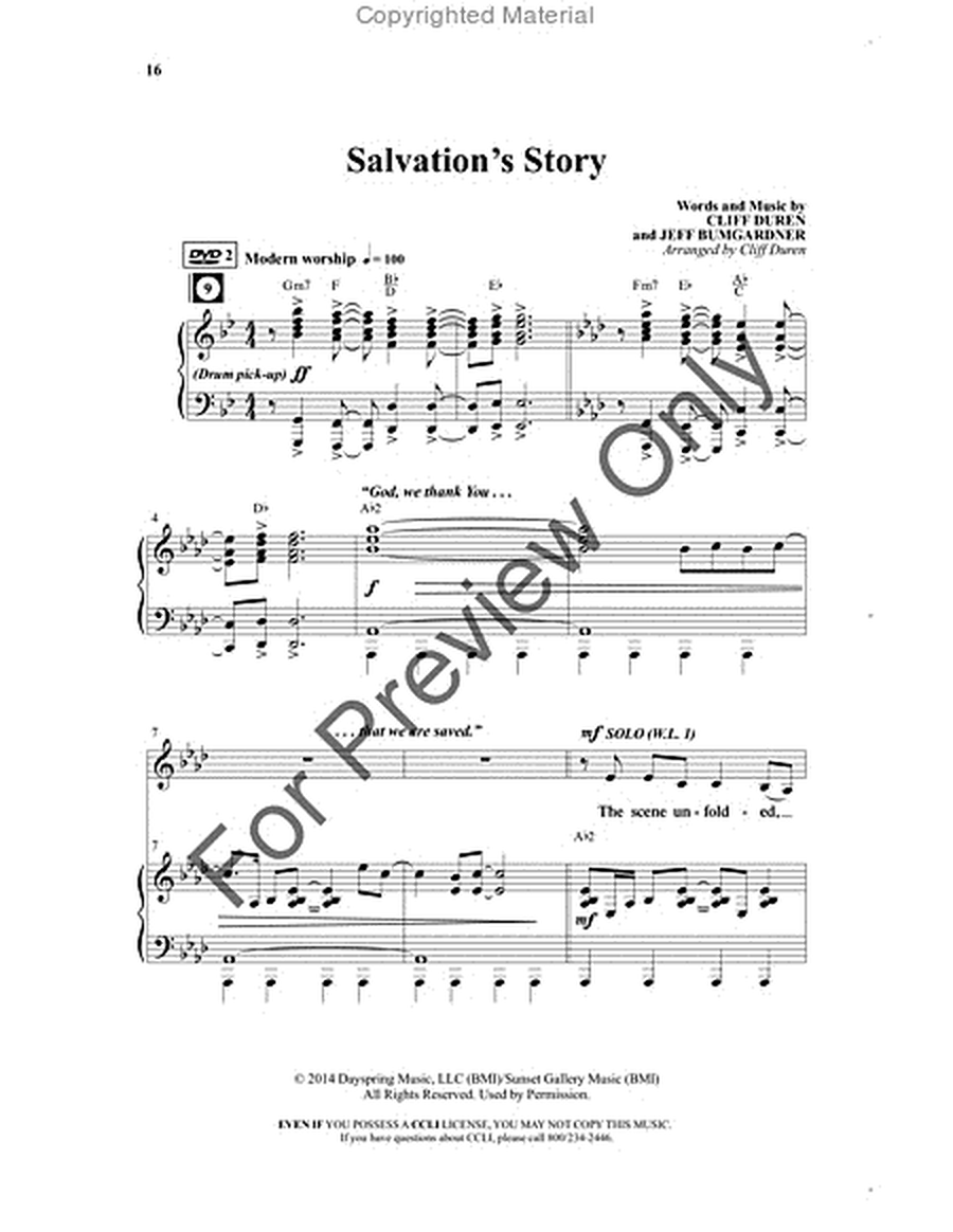 Salvation's Story - Choral Book image number null