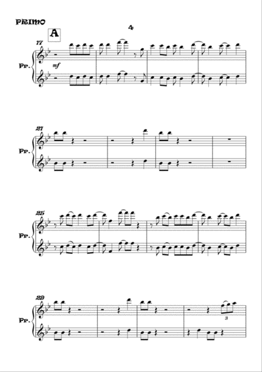 Don't Worry, Be Happy 1 Piano, 4-Hands scores gallery preview page 5