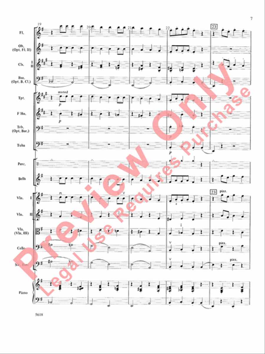 Santa at the Symphony (also playable by strings only) Full Orchestra scores gallery preview page 8