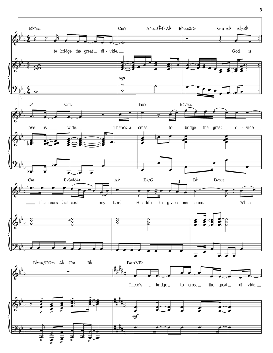 The Great Divide Piano, Vocal scores gallery preview page 3