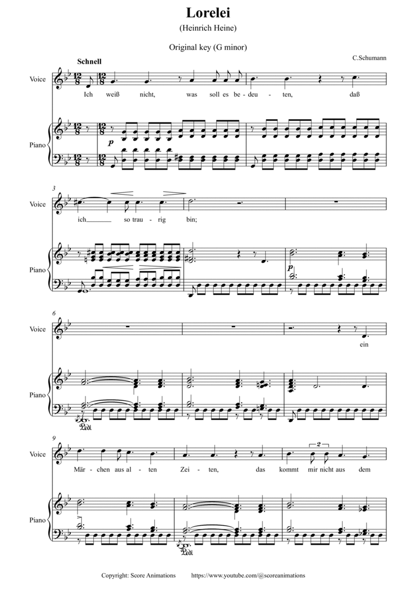 Lorelei in G minor (Original key)