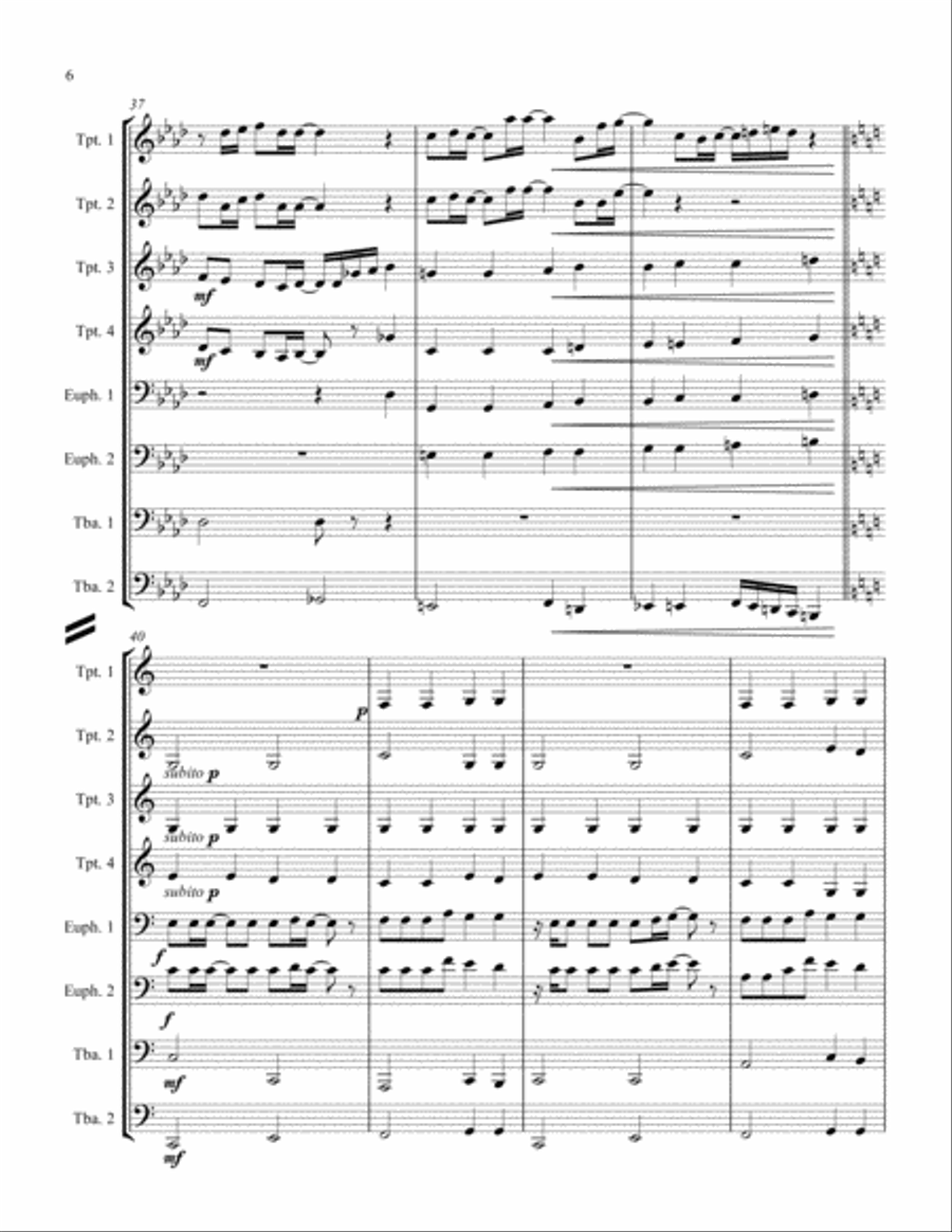 You're The Inspiration You're The Inspiration Brass Ensemble scores gallery preview page 6