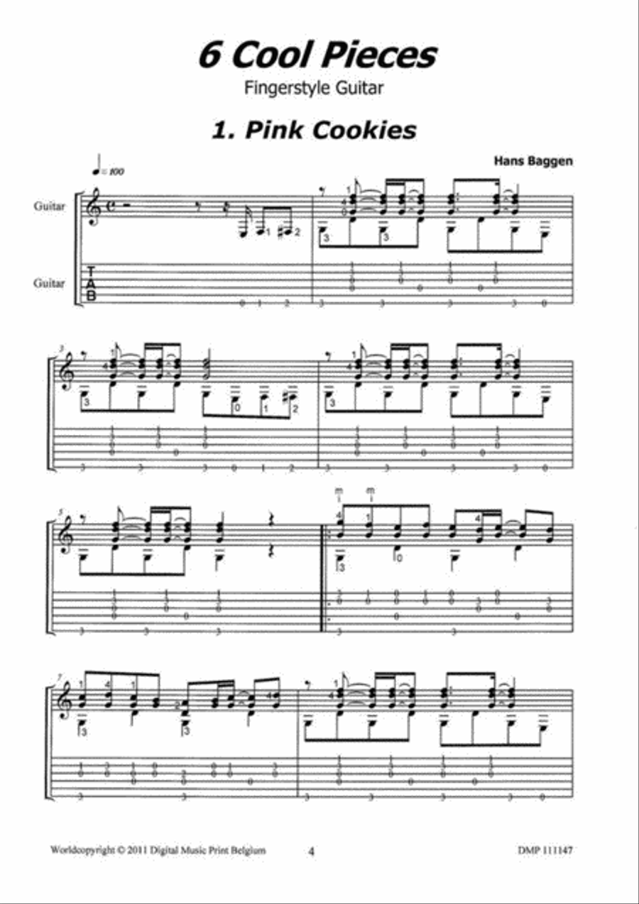6 Cool Pieces Classical Guitar scores gallery preview page 2