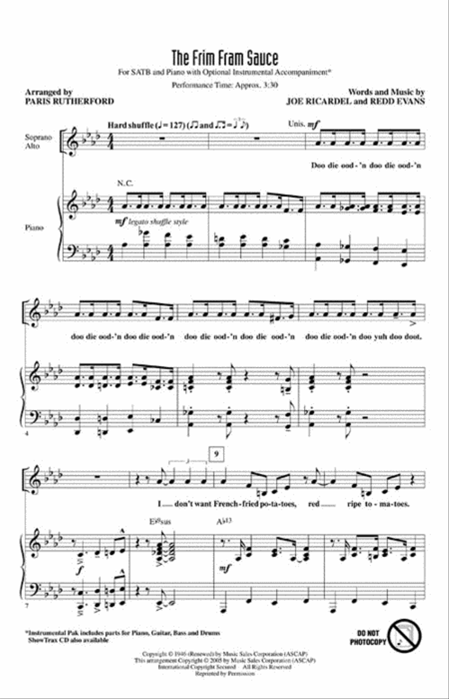 The Frim Fram Sauce 4-Part scores gallery preview page 2