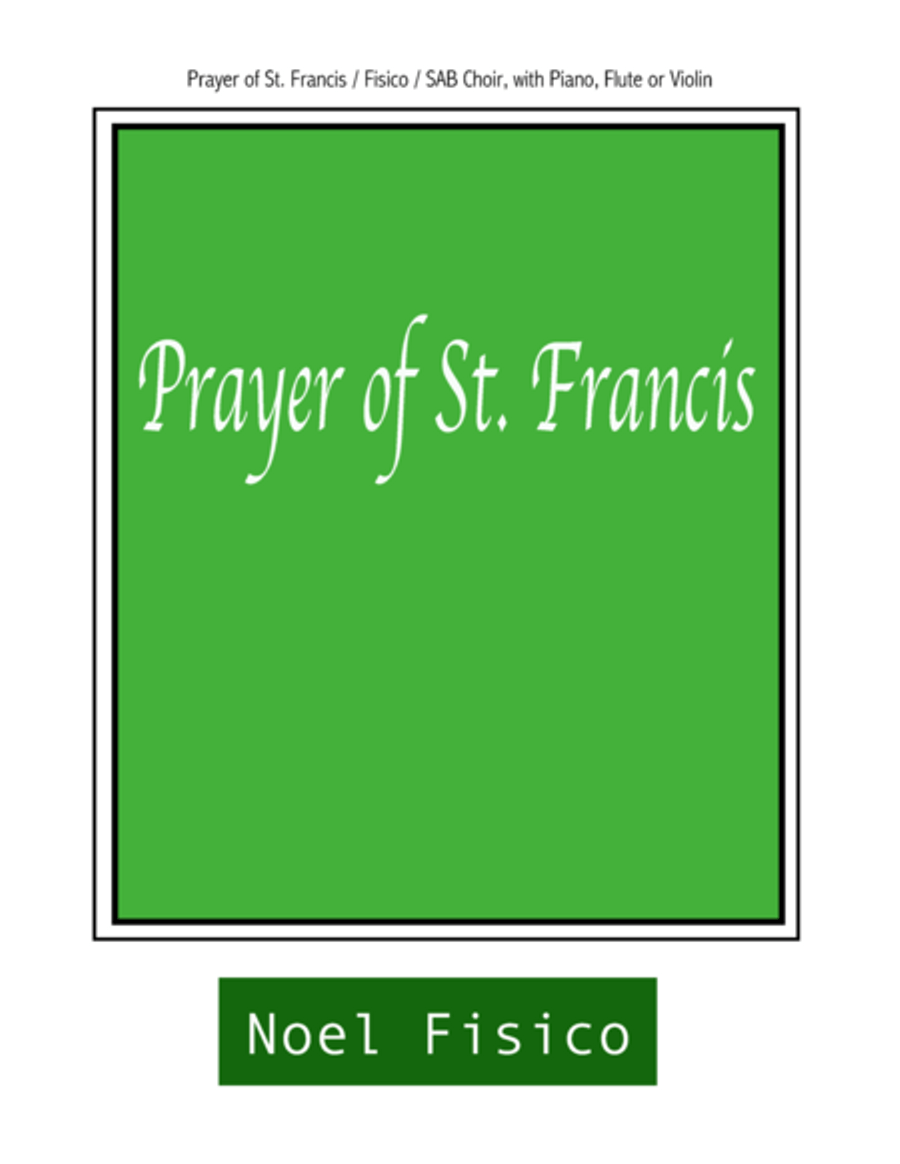 Prayer of St. Francis 3-Part scores gallery preview page 1