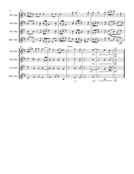 Handel – His Yoke is Easy from Messiah (for Saxophone Quartet AATB) image number null