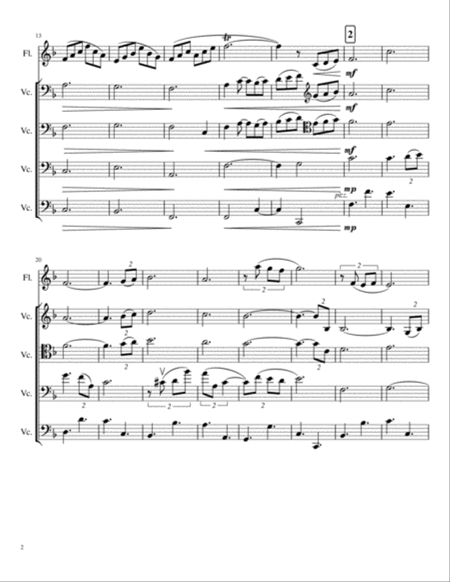 Can't Help Falling In Love Flute scores gallery preview page 2