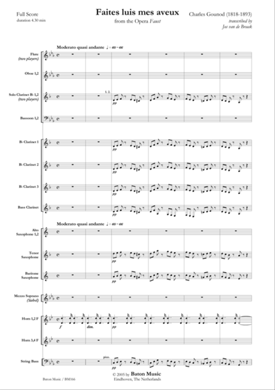Faites luis mes aveux Faites luis mes aveux Concert Band scores gallery preview page 2