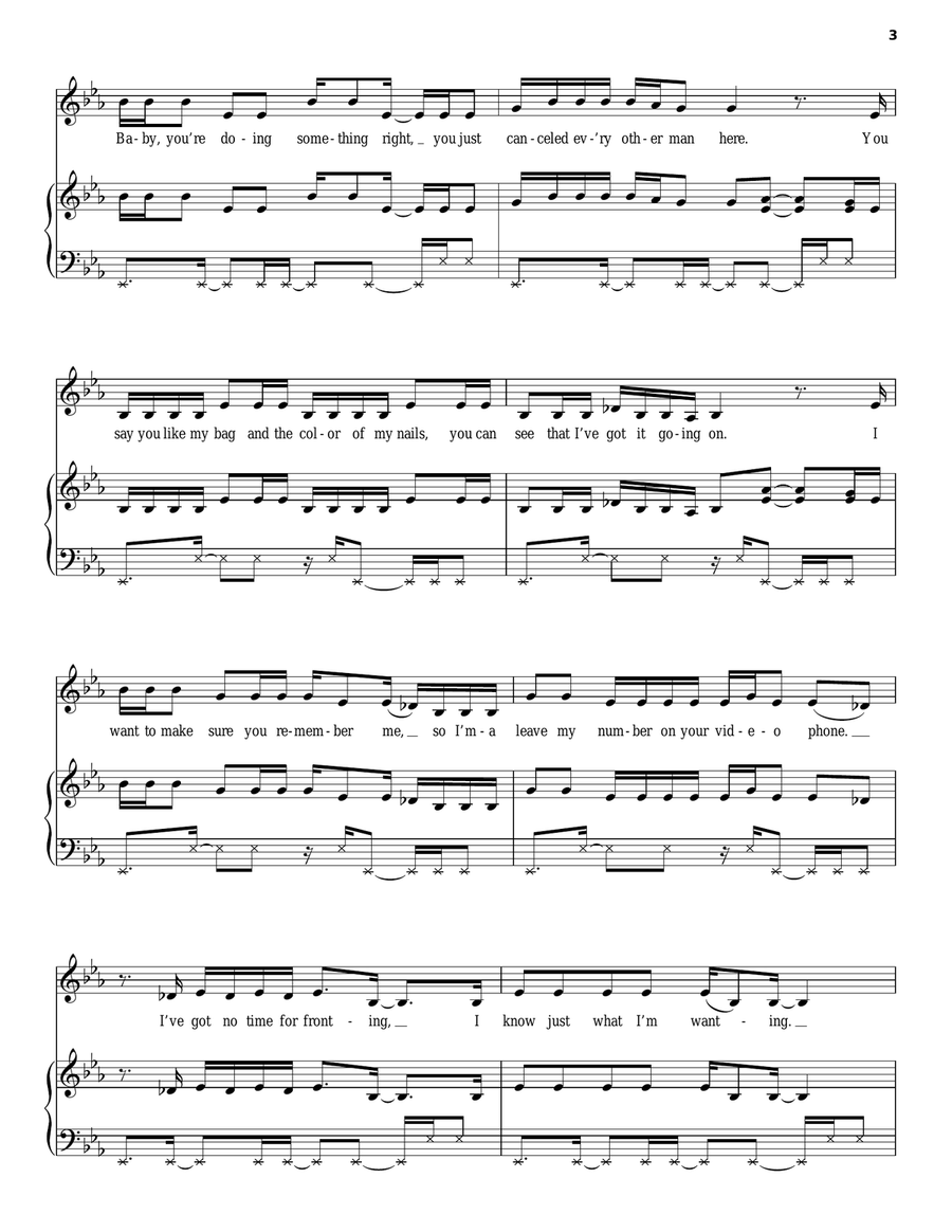 Video Phone Piano, Vocal, Guitar scores gallery preview page 3