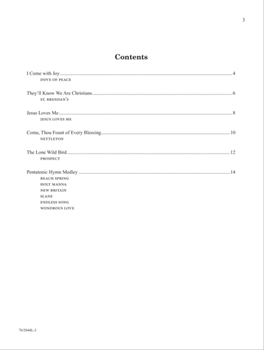 Pentatonic Hymn Settings (Digital Delivery) Organ scores gallery preview page 1