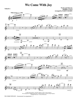 We Come with Joy (arr. Marty Hamby) - Violin 1