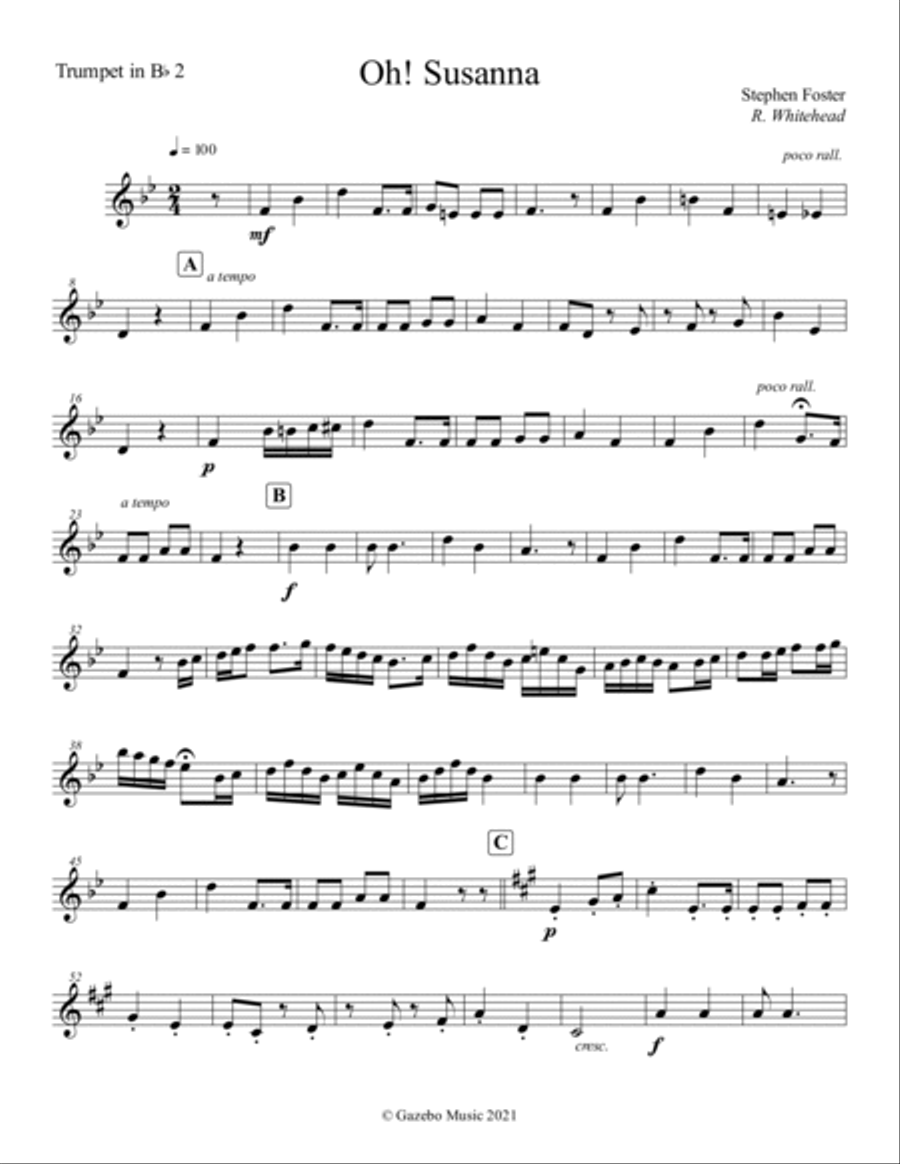Oh! Susanna Oh! Susanna Brass Ensemble scores gallery preview page 3