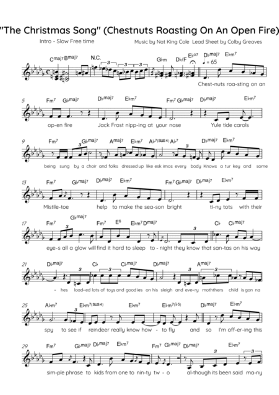 The Christmas Song (chestnuts Roasting On An Open Fire) Voice scores gallery preview page 2