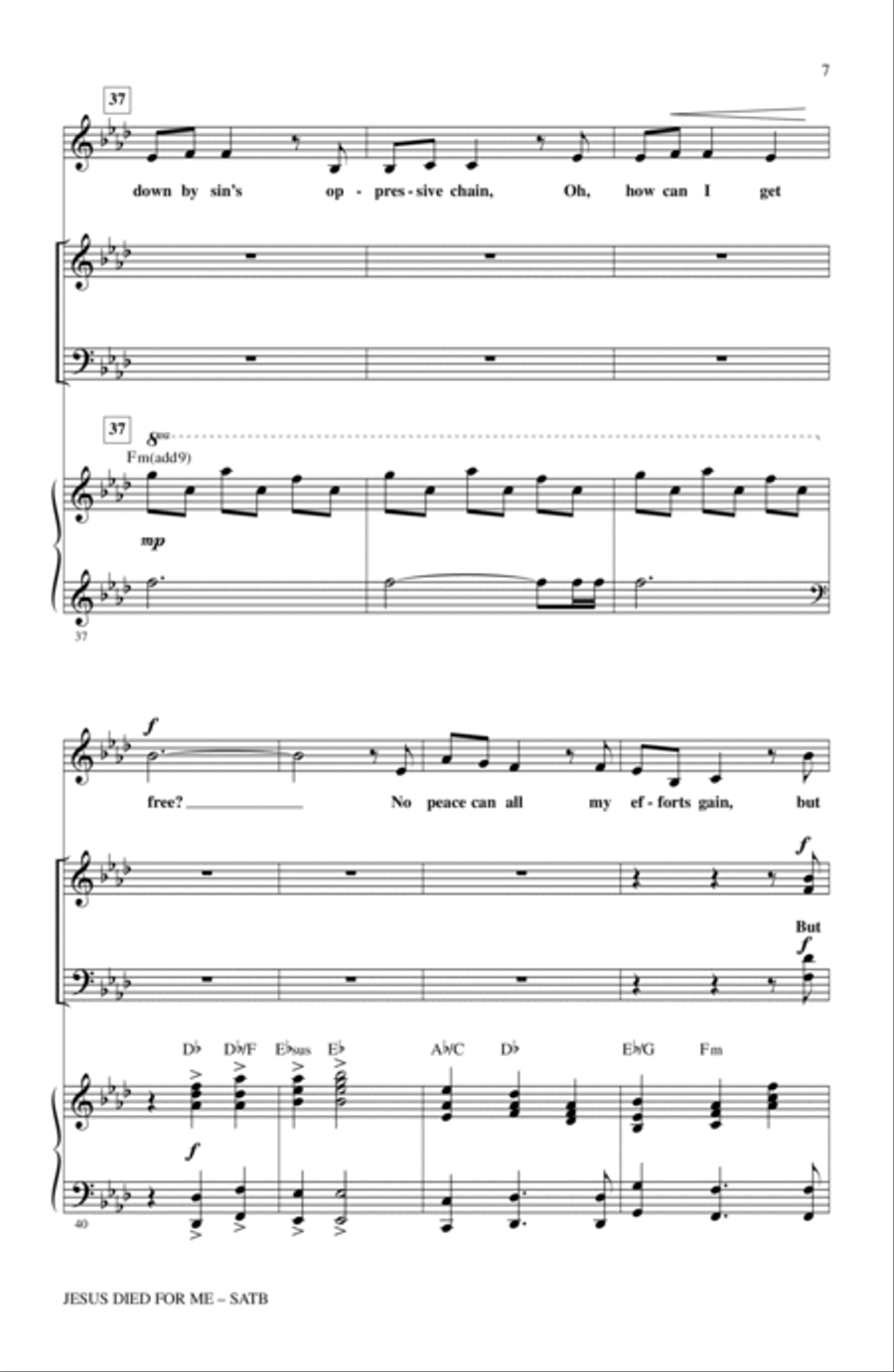 Jesus Died For Me Jesus Died For Me 4-Part scores gallery preview page 5