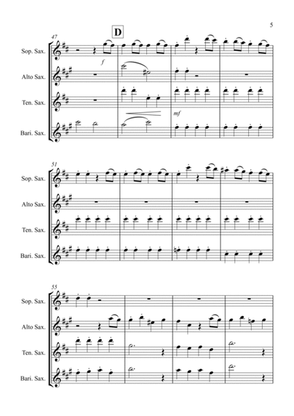 Symphony No.40 (1st movement) for Saxophone Quartet image number null