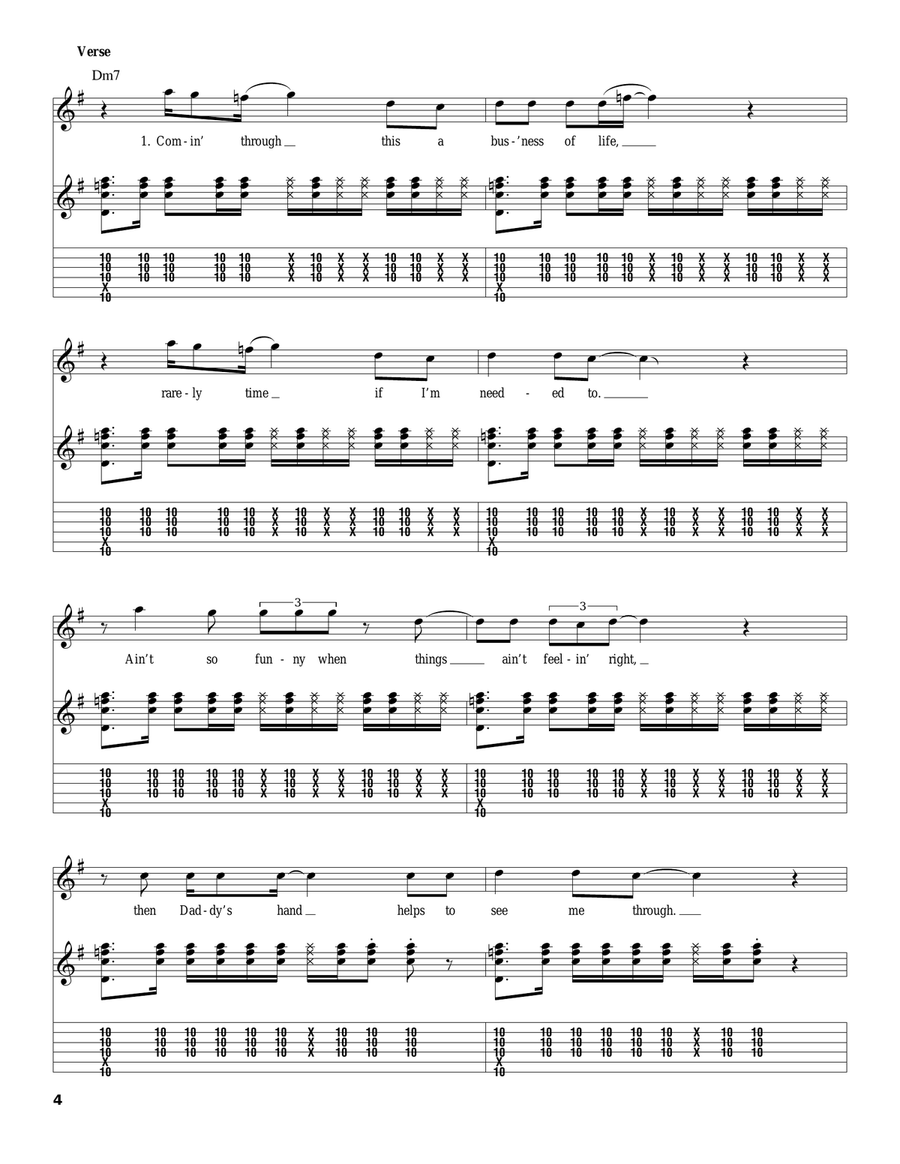 Couldn't Stand The Weather Acoustic Guitar scores gallery preview page 4