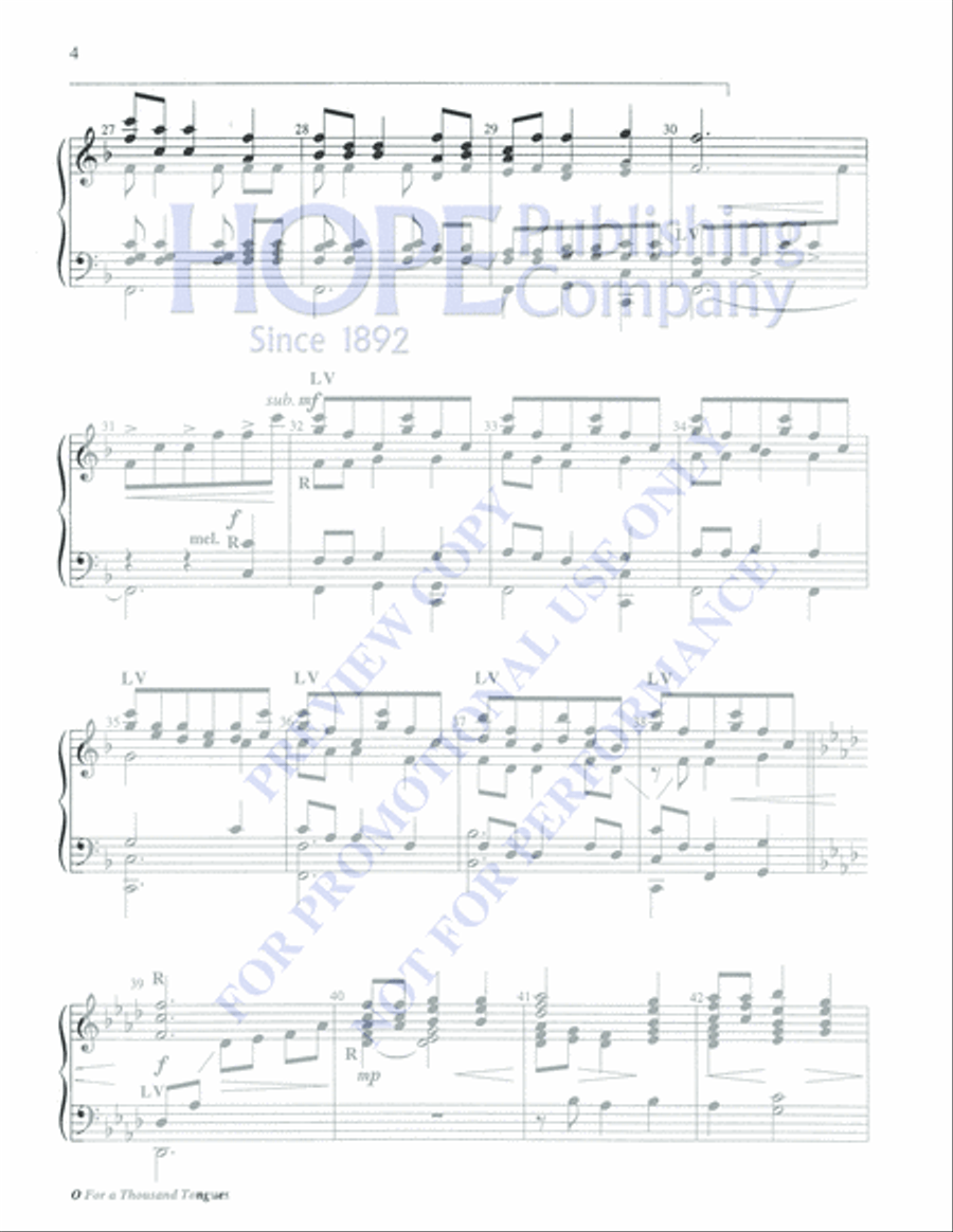O for a Thousand Tongues 5-Octaves scores gallery preview page 4