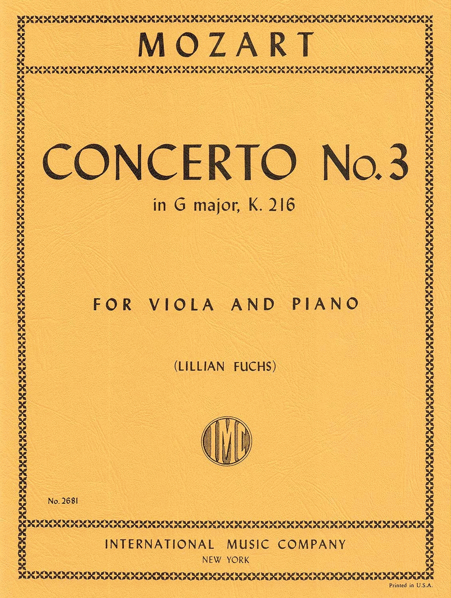 Concerto No. 3 In G Major, K. 216