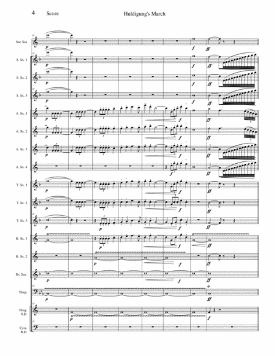 Huldigung's March Woodwind Ensemble scores gallery preview page 4