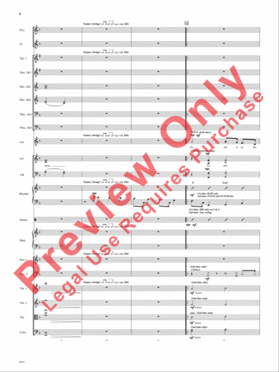 Go, Tell It on the Mountain Choir scores gallery preview page 4