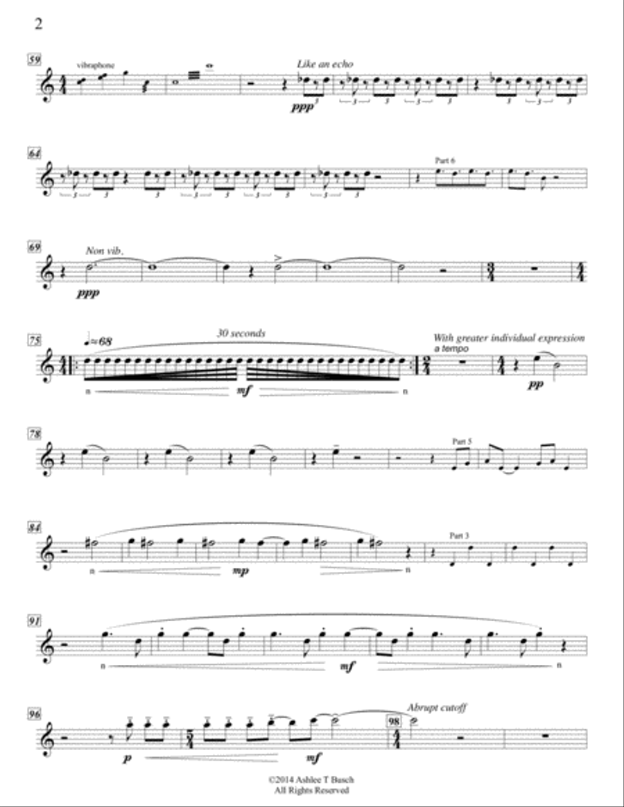 Morning B-FLAT PARTS Small Ensemble scores gallery preview page 6