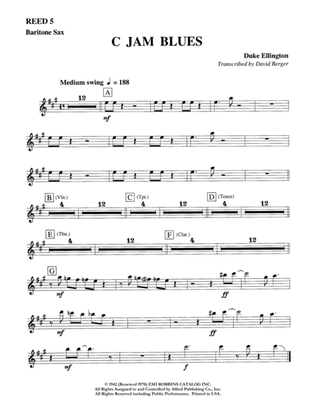 C Jam Blues: E-flat Baritone Saxophone