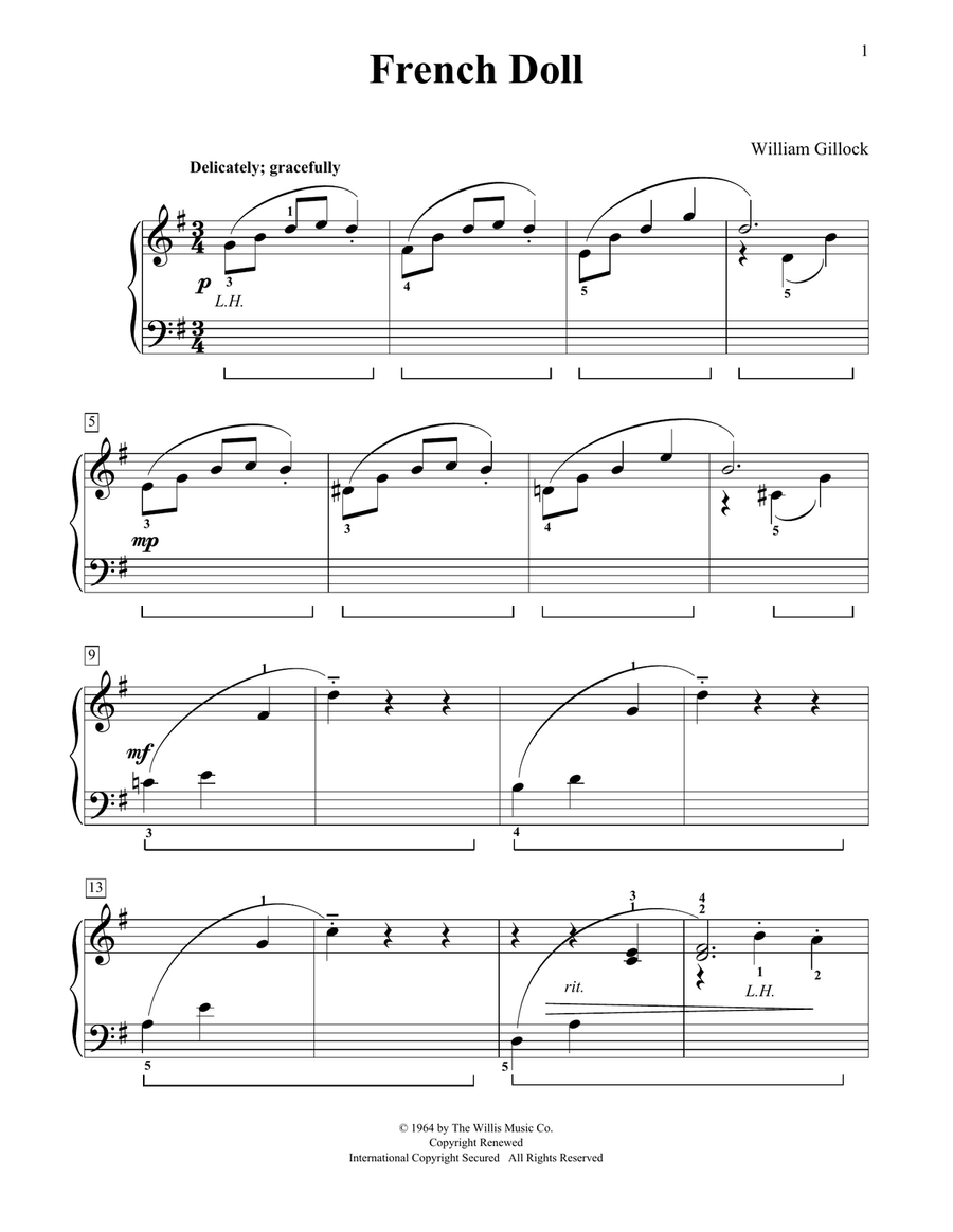 French Doll Piano Method scores gallery preview page 1