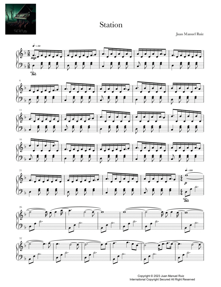 The station The station Piano Solo scores gallery preview page 1