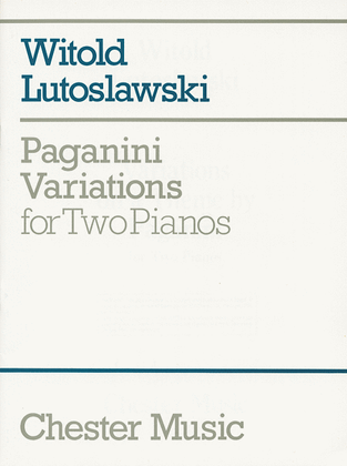 Book cover for Paganini Variations for Two Pianos