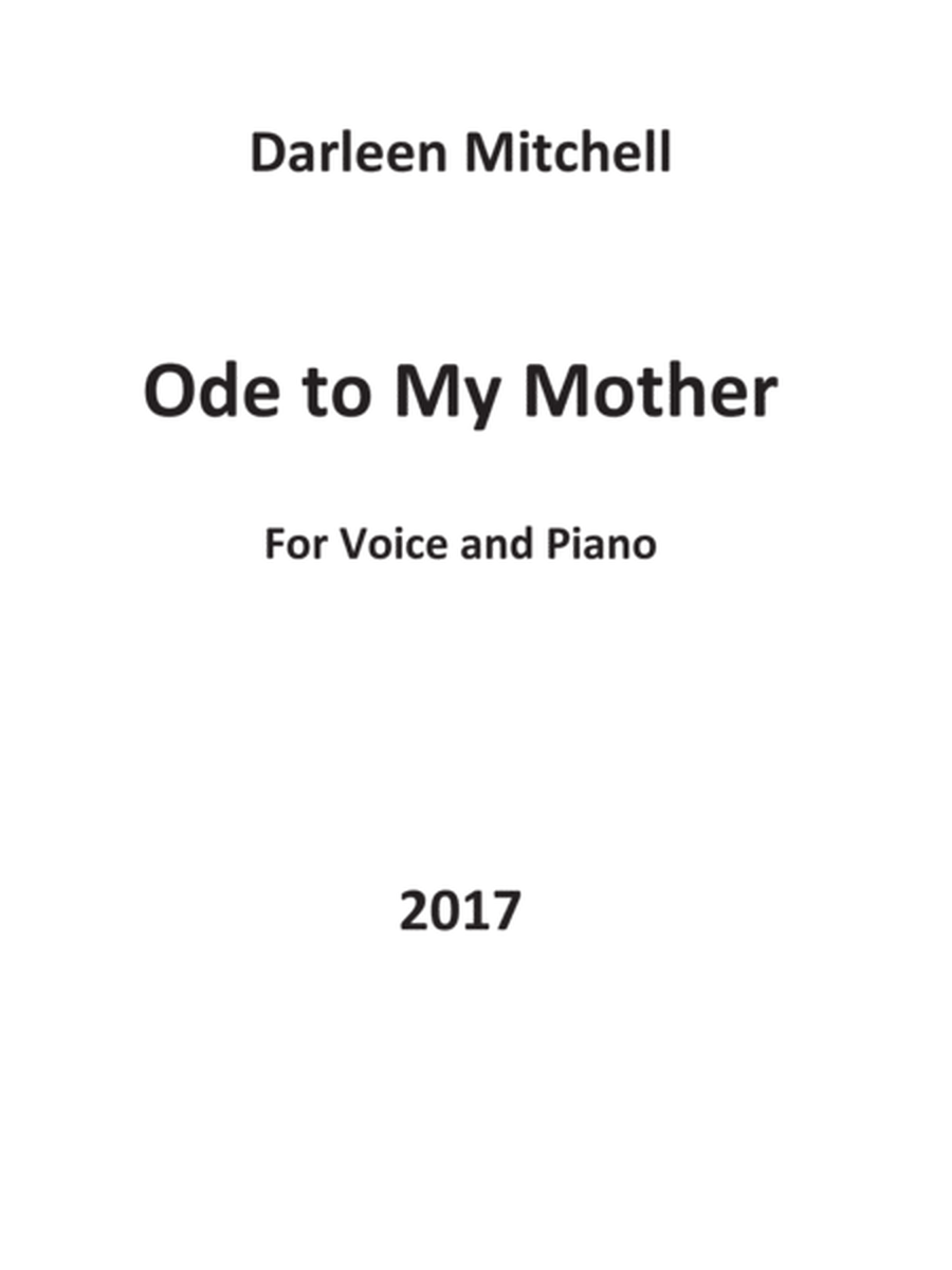 [Mitchell] Ode to My Mother