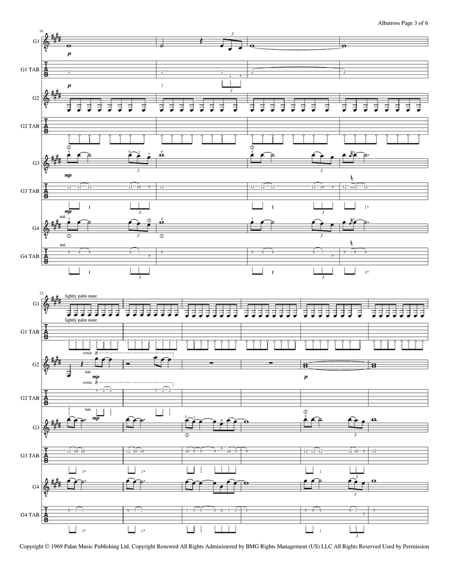 Albatross Guitar Ensemble scores gallery preview page 4