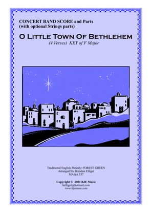 Book cover for O Little Town Of Bethlehem - Concert Band with Optional Strings Score and Parts PDF