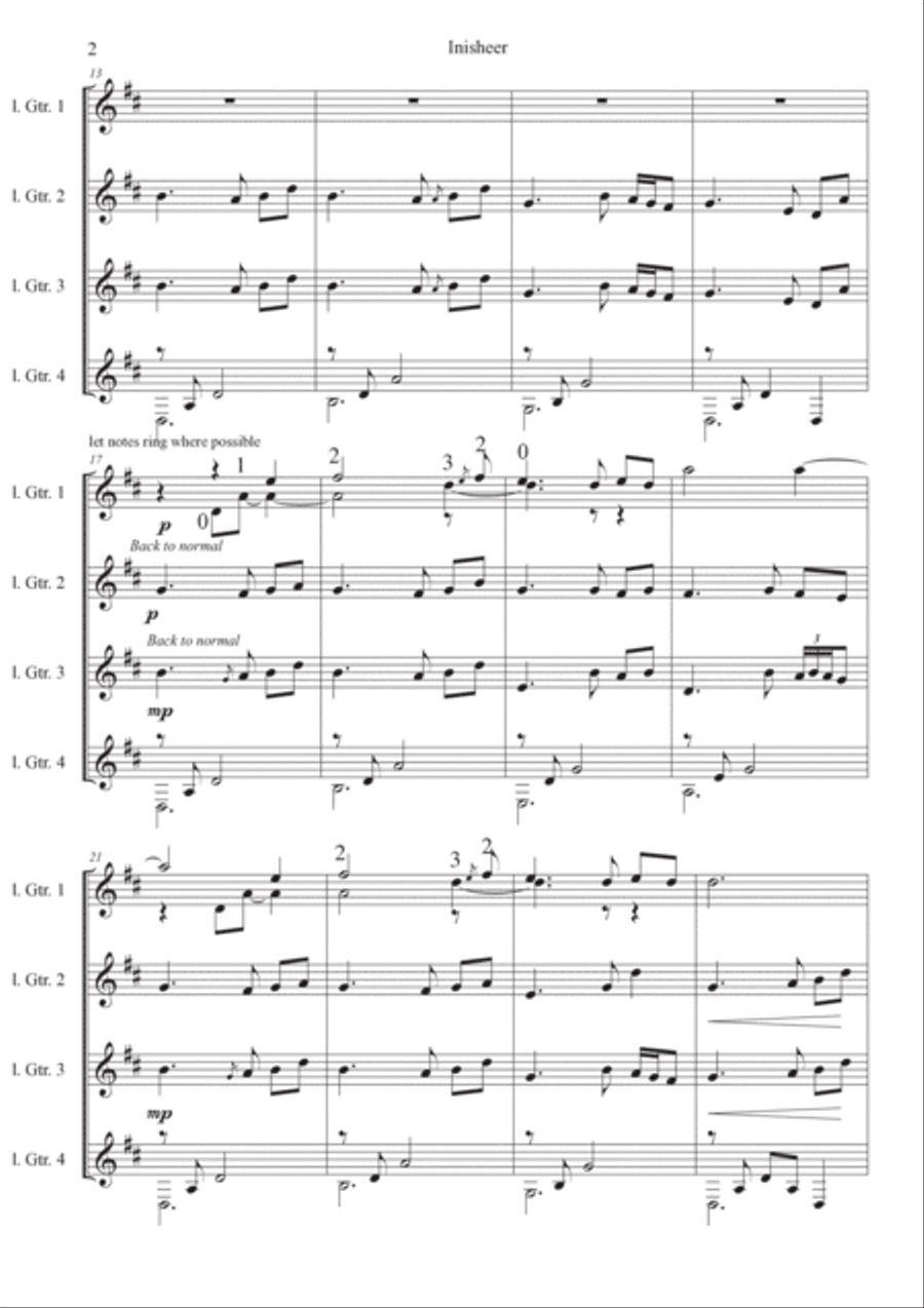 Inisheer Acoustic Guitar scores gallery preview page 2