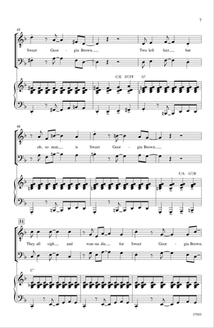 Sweet Georgia Brown Choir scores gallery preview page 6