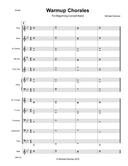 Warmup Chorales for Beginning Concert Band
