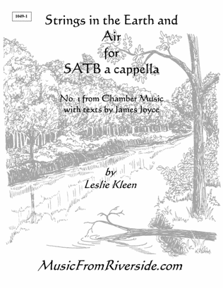 Book cover for Strings in the Earth and Air for SATB a cappella
