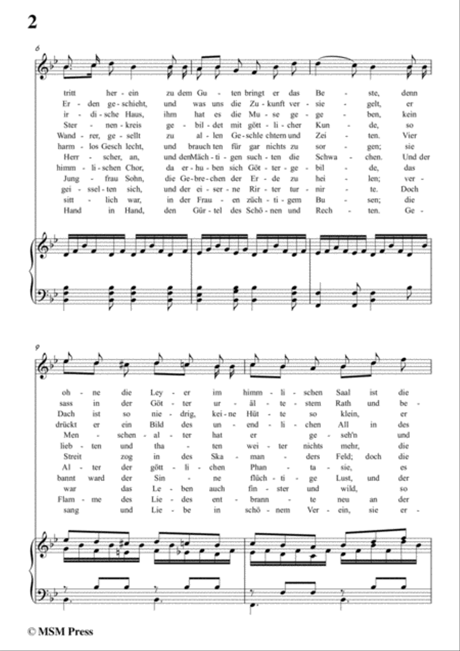 Schubert-Die Vier Weltalter,Op.111 No.3,in B flat Major,for Voice&Piano Voice scores gallery preview page 4