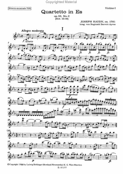 Streichquartett Es-Dur op. 33 / 2