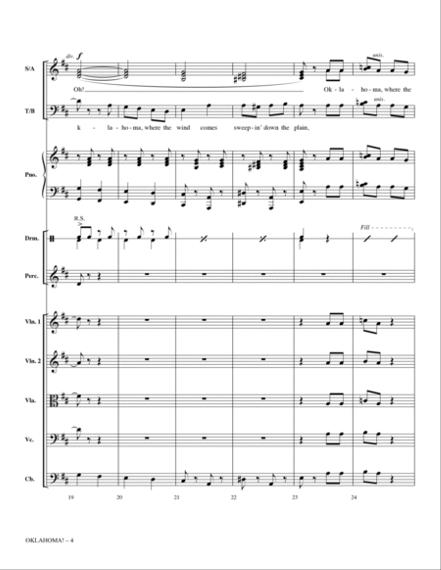 Oklahoma! (Medley) (arr. John Leavitt) - Full Score Choir scores gallery preview page 4