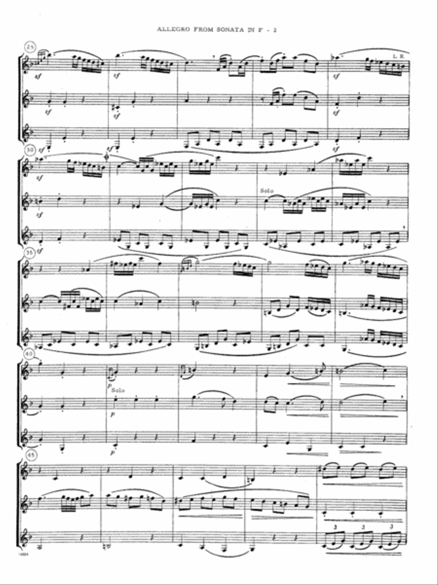 Allegro From Sonata In F Clarinet Trio scores gallery preview page 3