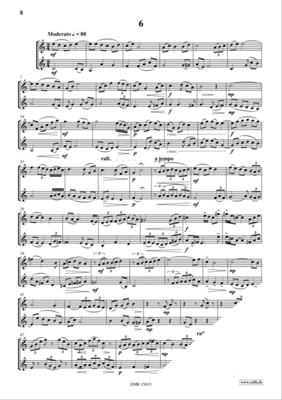 12 Duets for Eb Horns Brass Duet scores gallery preview page 8